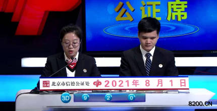 第2021203期福彩3D开奖现场截图图片