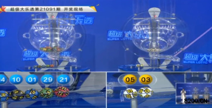 第2021091期大乐透开奖现场截图图片