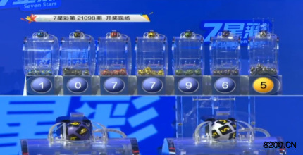 第2021098期七星彩开奖现场截图图片