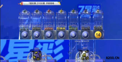第2021100期七星彩开奖现场截图图片