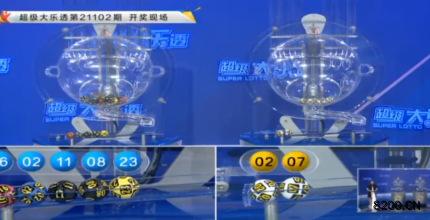 第2021102期大乐透开奖现场截图图片