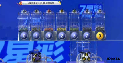 第2021104期七星彩开奖现场截图图片