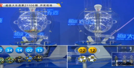 第2021106期大乐透开奖现场截图图片