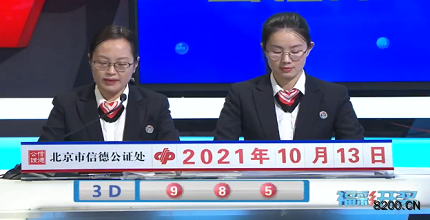第2021272期福彩3D开奖现场截图图片
