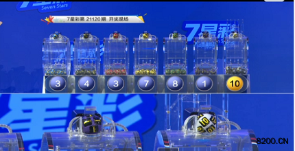第2021120期七星彩开奖现场截图图片