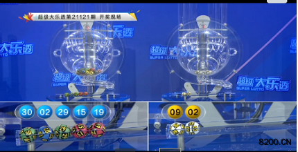 第2021121期大乐透开奖现场截图图片