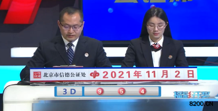 第2021292期福彩3D开奖现场截图图片