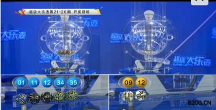 第2021126期大乐透开奖现场截图图片