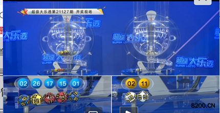 第2021127期大乐透开奖现场截图图片