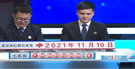 第2021129期七乐彩开奖现场截图图片