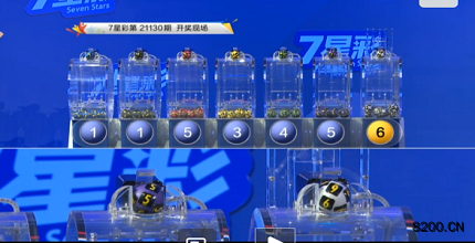 第2021130期七星彩开奖现场截图图片