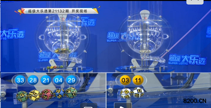 第2021132期大乐透开奖现场截图图片
