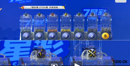第2021134期七星彩开奖现场截图图片