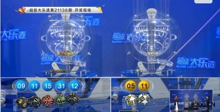 第2021138期大乐透开奖现场截图图片