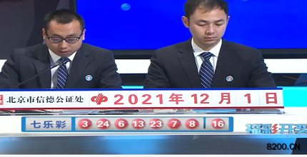 第2021138期七乐彩开奖现场截图图片