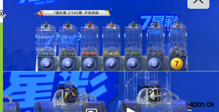 第2021140期七星彩开奖现场截图图片