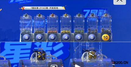 第2021143期七星彩开奖现场截图图片