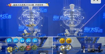 第2021144期大乐透开奖现场截图图片