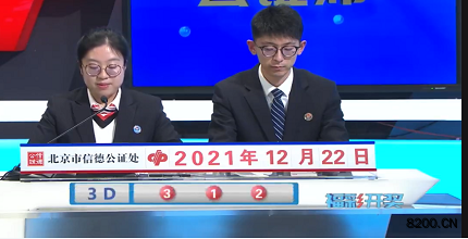 第2021342期福彩3D开奖现场截图图片