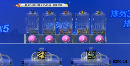 第2021346期排列3开奖现场截图图片
