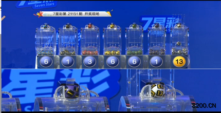第2021151期七星彩开奖现场截图图片