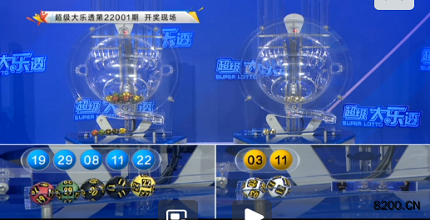第2022001期大乐透开奖现场截图图片