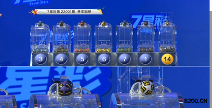 第2022001期七星彩开奖现场截图图片