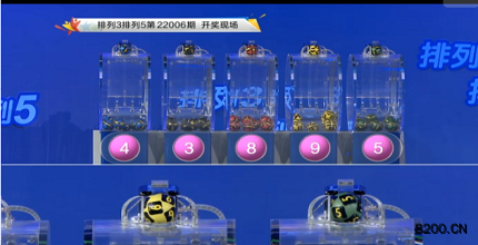 第2022006期排列3开奖现场截图图片