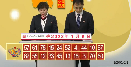 第2022009期快乐8开奖现场截图图片