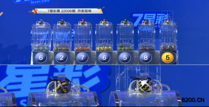 第2022008期七星彩开奖现场截图图片