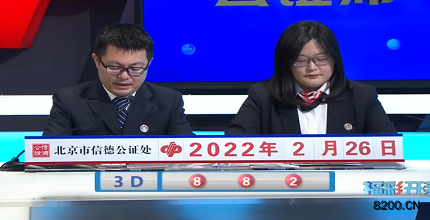 第2022047期福彩3D开奖现场截图图片