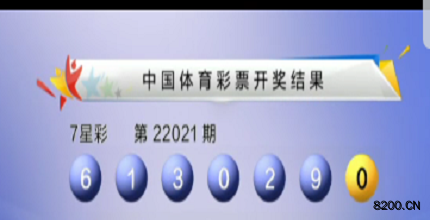 第2022021期七星彩开奖现场截图图片