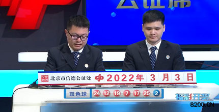 第2022023期双色球开奖现场截图图片