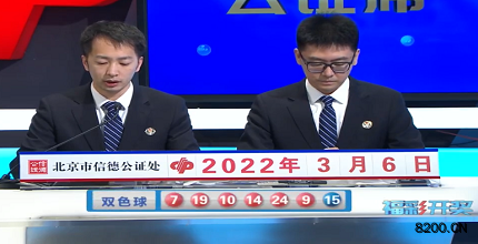 第2022024期双色球开奖现场截图图片