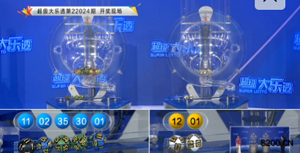 第2022024期大乐透开奖现场截图图片