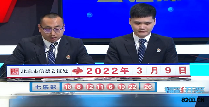 第2022025期七乐彩开奖现场截图图片