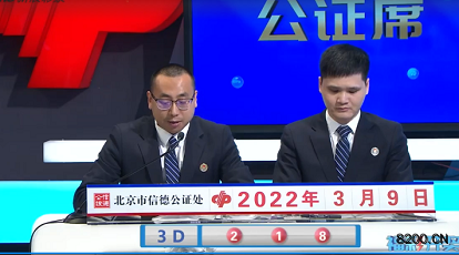 第2022058期福彩3D开奖现场截图图片