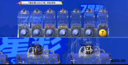第2022027期七星彩开奖现场截图图片