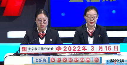 第2022028期七乐彩开奖现场截图图片