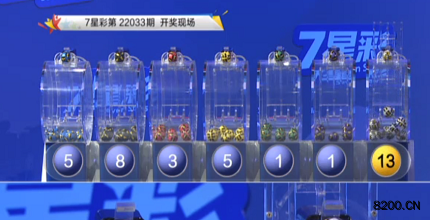 第2022033期七星彩开奖现场截图图片