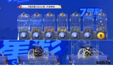 第2022034期七星彩开奖现场截图图片