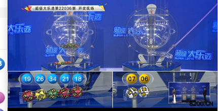 第2022036期大乐透开奖现场截图图片