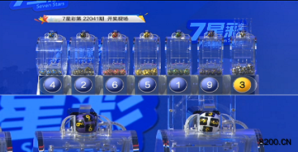 第2022041期七星彩开奖现场截图图片