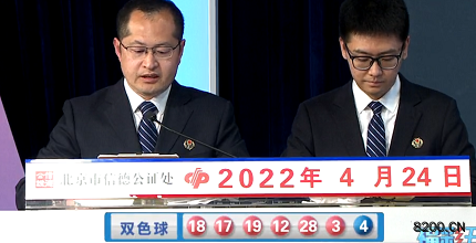 第2022045期双色球开奖现场截图图片