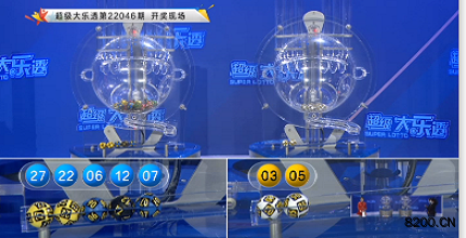 第2022046期大乐透开奖现场截图图片