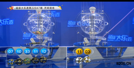 第2022047期大乐透开奖现场截图图片