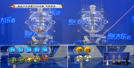 第2022048期大乐透开奖现场截图图片