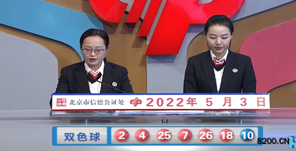 第2022049期双色球开奖现场截图图片