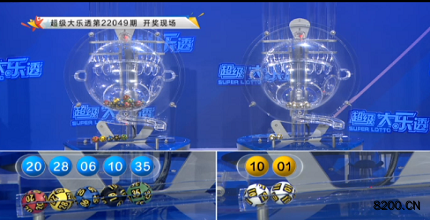 第2022049期大乐透开奖现场截图图片