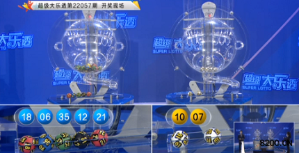 第2022057期大乐透开奖现场截图图片